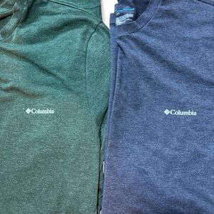 Set of 2 Columbia Men’s Cotton Blend Short Sleeve T-shirts (Sz Large)